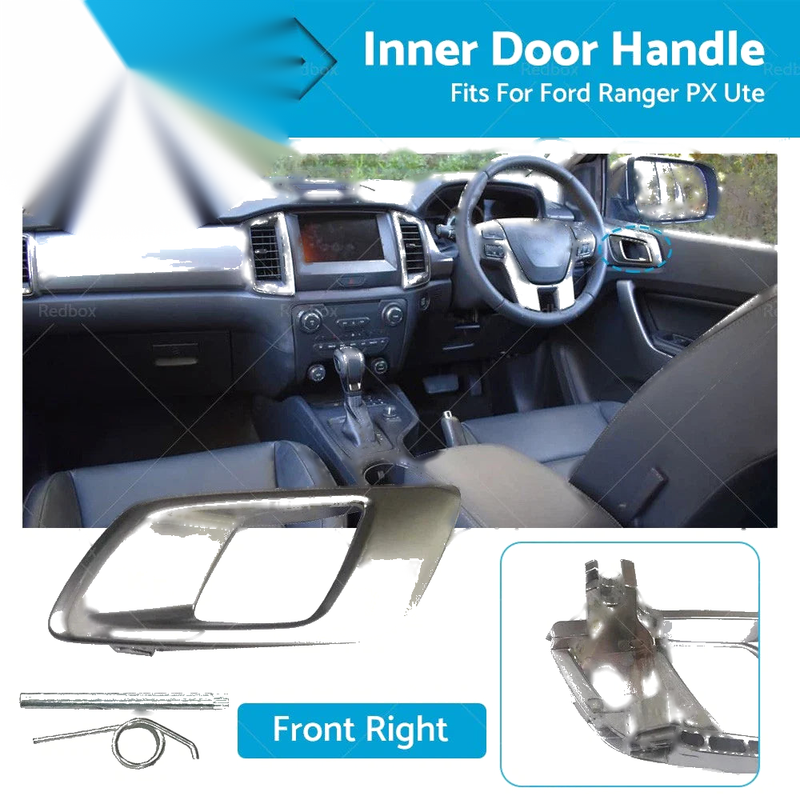 Ford Ranger PX Dark Chrome Front Right Inner Door Handle (2011-2023)