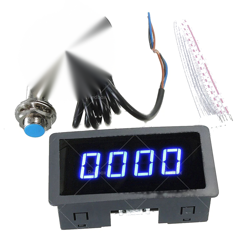 Car Digital LED Tachometer RPM Speed Meter Set