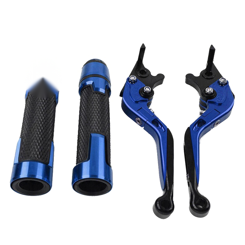 Yamaha FJR XJR 1300 Blue Brake Clutch Lever Handlebar Grip Set (2001-2023)