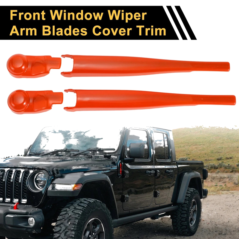 Jeep Wrangler JL JLU Front Window Wiper Arm Blades Covers (2018-2023)