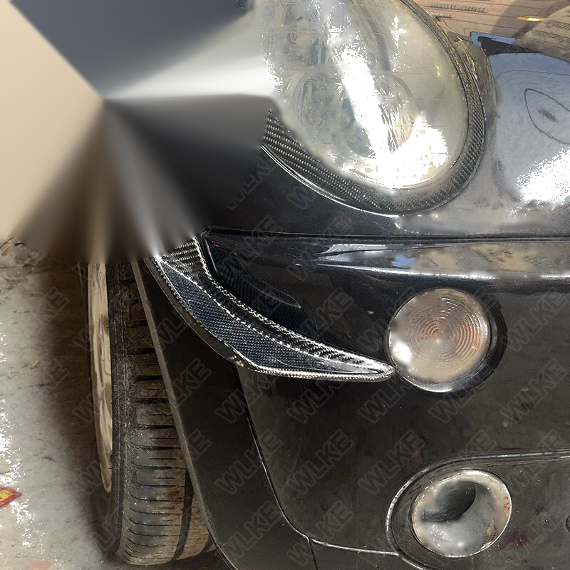 Mini Cooper R50 R53 R52 Real Carbon Fiber Front Bumper Canards Cover Trim