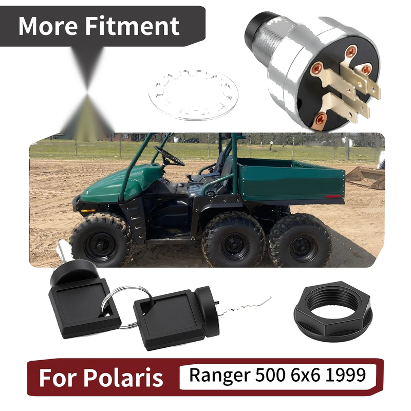 Polaris Ranger 500 6x6 Ignition Switch w/ 2 Keys (1999)