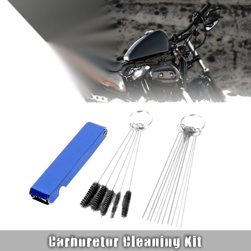 Motorcycle Carburetor Cleaning Kit 10 Needles 13 Wires 5 Brushes