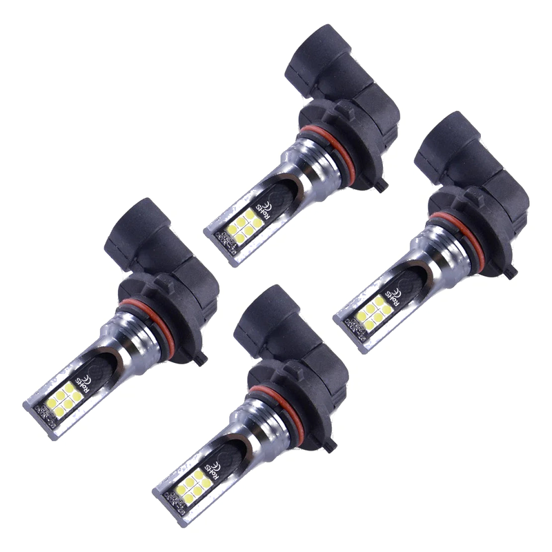 Car 9006 9005 White LED Headlight Fog Lamp Bulbs (6000K)