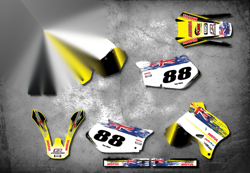 Suzuki RMX 250S (1996-2001) - Aussie Pride Decals Custom Sticker Kit