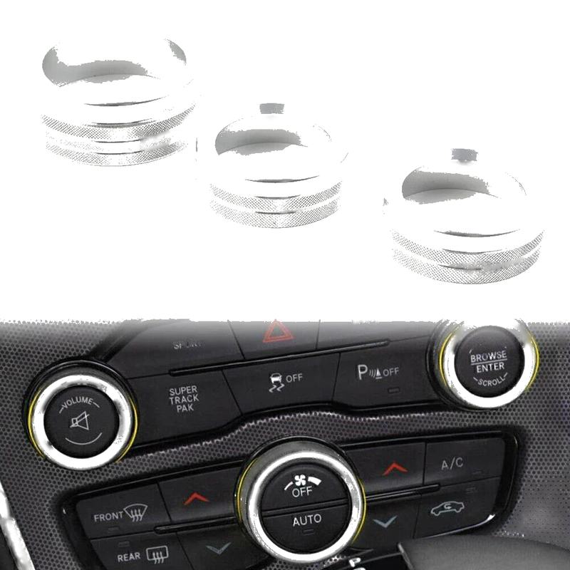 Dodge Challenger (2015-2024) Silver Air Conditioner Switch Knob