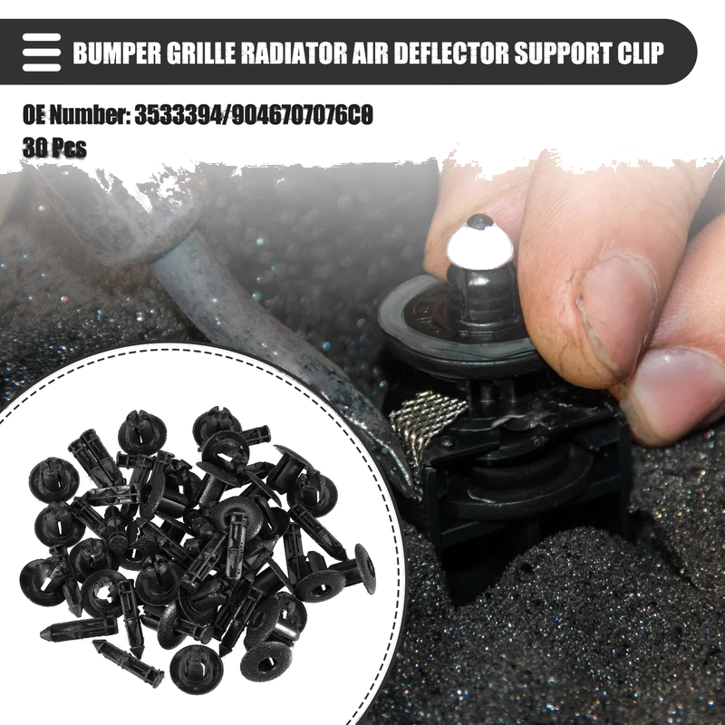 Volvo 30 Pcs Bumper Grille Radiator Air Deflector Clips (2001-2010)