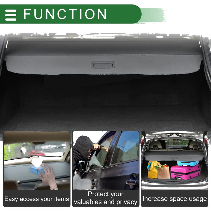 Toyota Prius Base (2004-2009) Gloss Black Cargo Cover