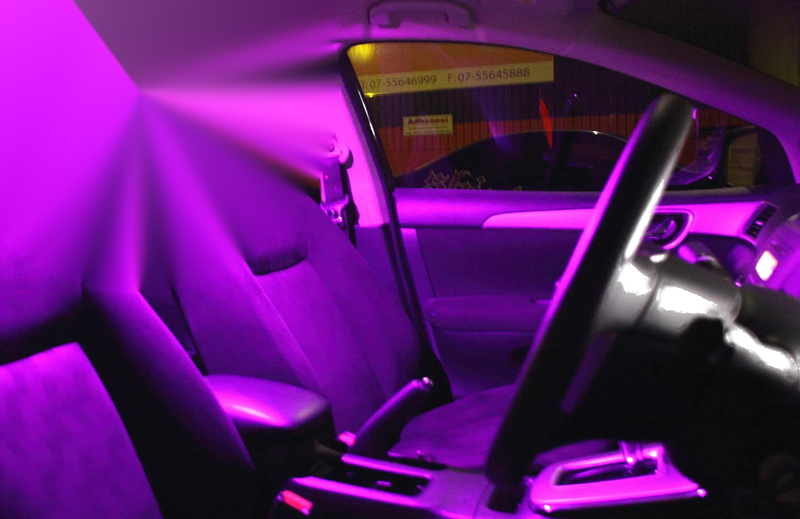 Ford Fairlane Bright Purple LED Interior Light Conversion Kit (1965-1970)