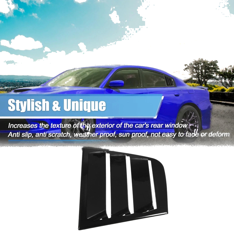 Dodge Charger 2011-2021 Air Vent Scoop Shades 2 x Rear Window Louvers