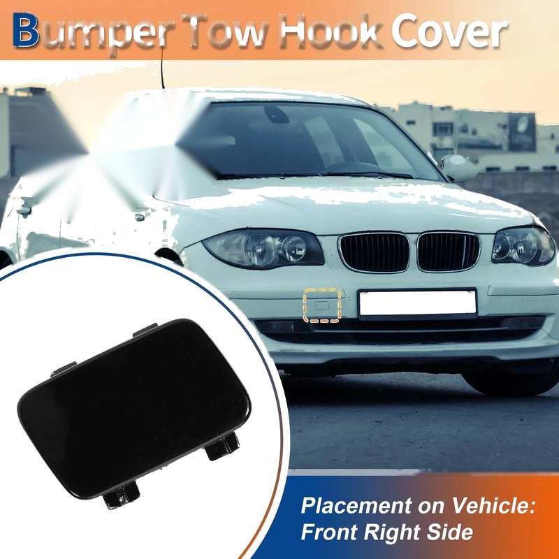 BMW E81 E87 Black Sapphire Front Car Bumper Tow Hook Cover