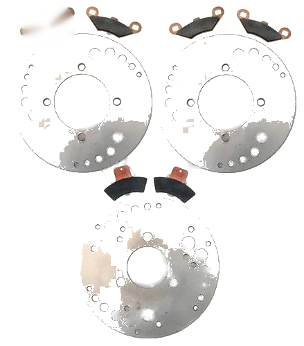Polaris Trail Blazer 400 Front & Rear Brake Rotors & Semi-Metallic Pads (2003–2003)