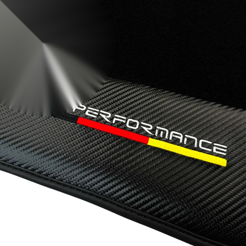 Audi A4 B6 Sedan (2001-2004) with Carbon - 2 x Mats Black Floor Mats