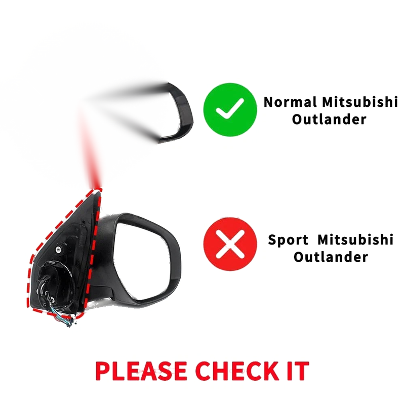 Mitsubishi Outlander Pair Door Mirror LH & RH Heated w/Signal (2014–2019)