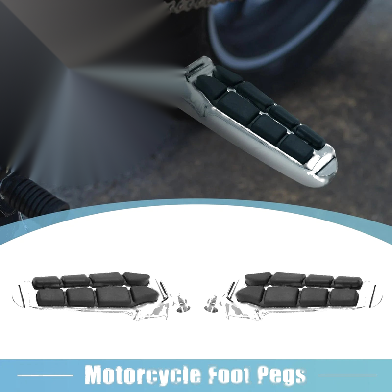Aolly Motorcycle Pair 10mm Aluminum Aolly Rearsets Footrests Footpegs Black