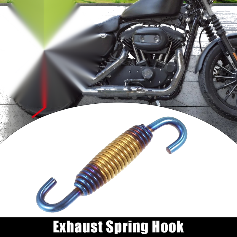 Motorcycle 56mm Stainless Steel Multicolor Exhaust Pipe Spring Hook