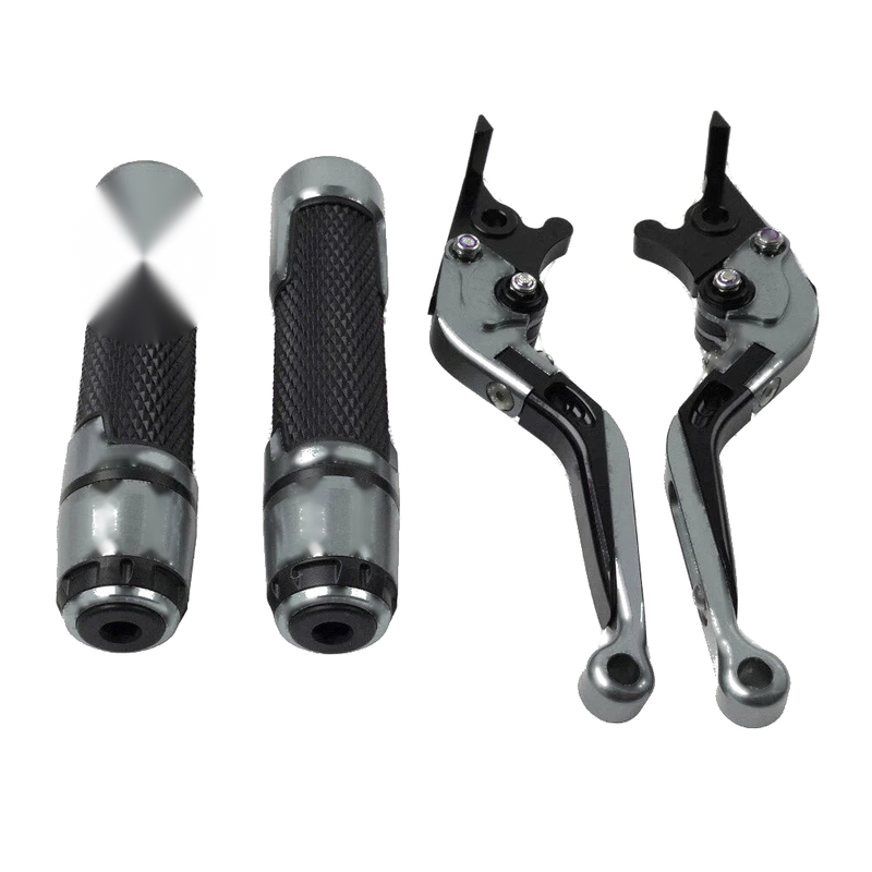 Kawasaki ZX636R Titanium Extendable Brake Clutch Levers & Handlebar Grips (2003-2006)