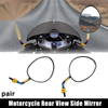 Motorcycle 1 Pair 8mm Screw Rear View Mirror Universal Carbon Fiber Pattern