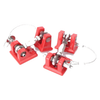 Jeep Wrangler JK Hood Catch Lock Latches Kit Red/Chrome (2007-2017)