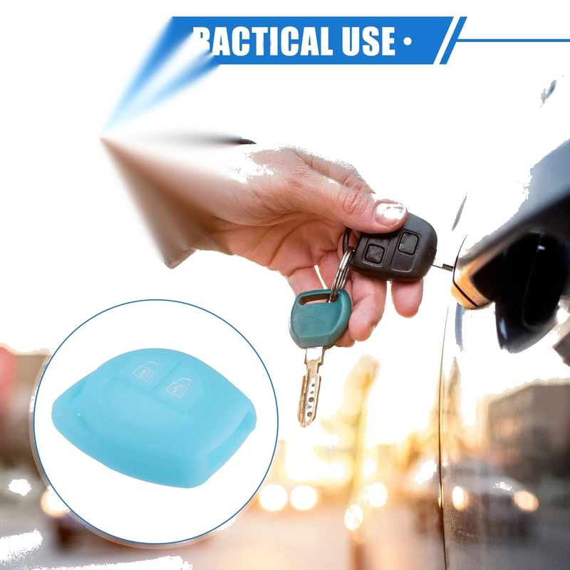 Suzuki 2 Button Silicone Blue Remote Key Fob Case Cover