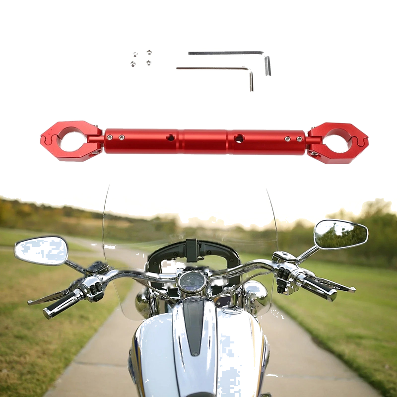 Motorcycle Handlebar Aluminum Alloy Red 1 Set Universal Balance Bar