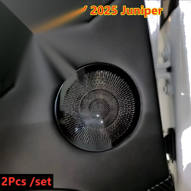 Tesla Model Y 2X Black Titanium Rear Door Speaker Audio Cover Juniper