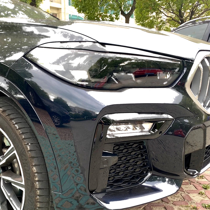 BMW X5 G05 X6 G06 (2019-2023) Gloss Black 2 x Headlight Eyelid Trim