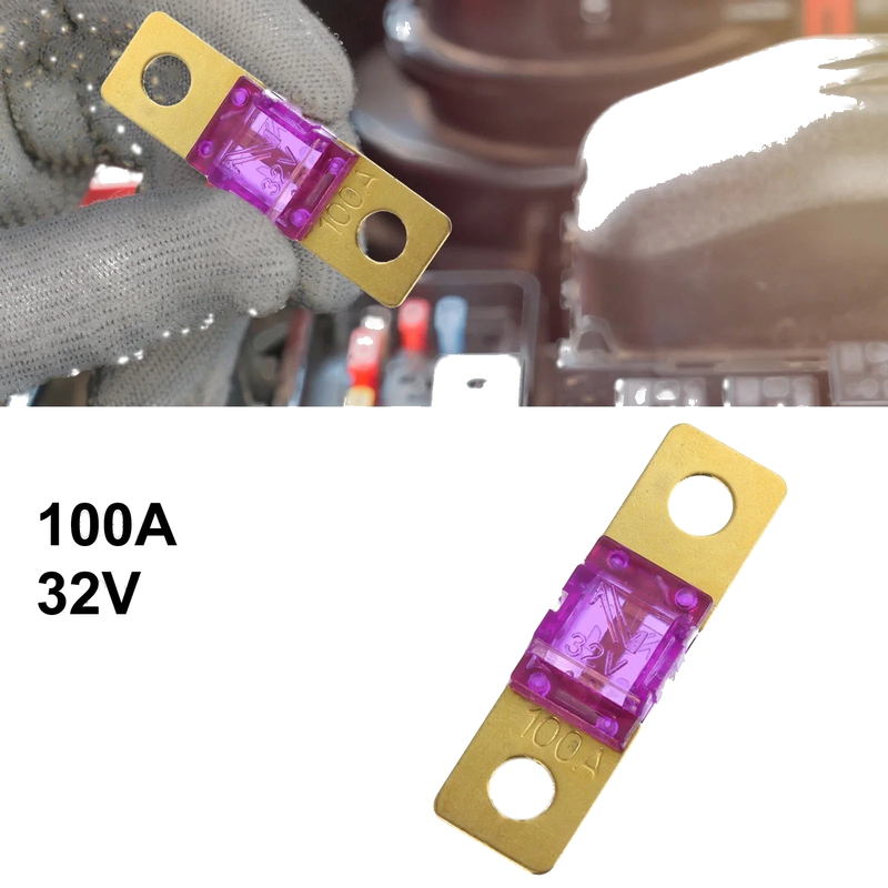 Automotive Marine Audio Video System Gold Tone AMI Fuse 32V Bolt-on