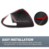 Toyota Sienna Rearview Mirror Cover Overlay  Black Carbon Fiber (12-20)
