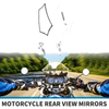 Motorcycle M10 M8 2 x Motorcycle Rear-View Mirrors Prismatic Handlebar White