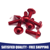 Make Model M6 / 20mm / Red Hexagon License Plates Fairing Bolts Screws