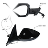 Honda Accord LX Sport Left Side Door Mirror Assembly Black (2018-2022)