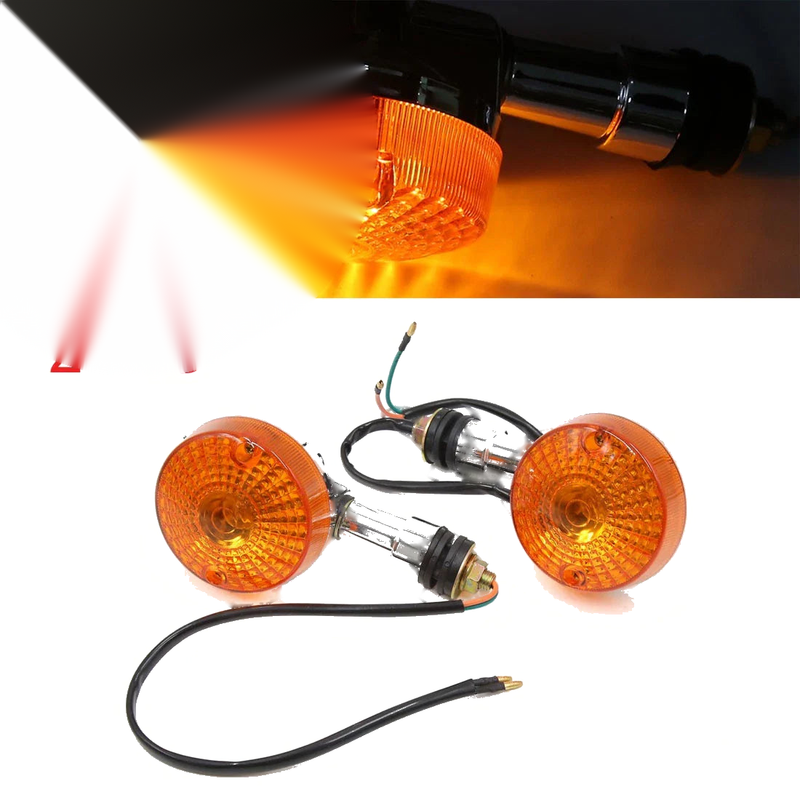GN125 2 x Yellow LED Turn Signal Light Motorcycle Indicator Lamp Bulb