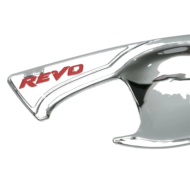 Toyota Hilux Revo Chrome Red Door Handle Insert Bowl Cup Trim (2015-2023)
