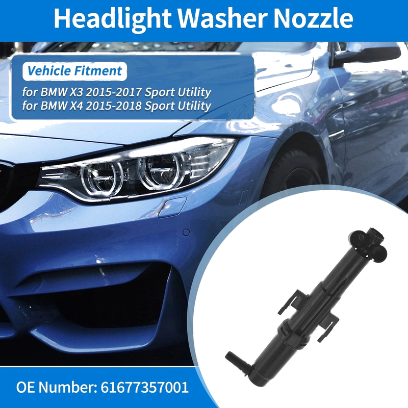 BMW X3 Sport Left Passenger Side Headlight Washer Nozzle