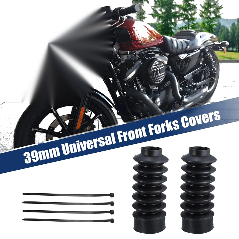Harley 1 Pair 39mm Fork Covers Front Gaiters Shock Boots