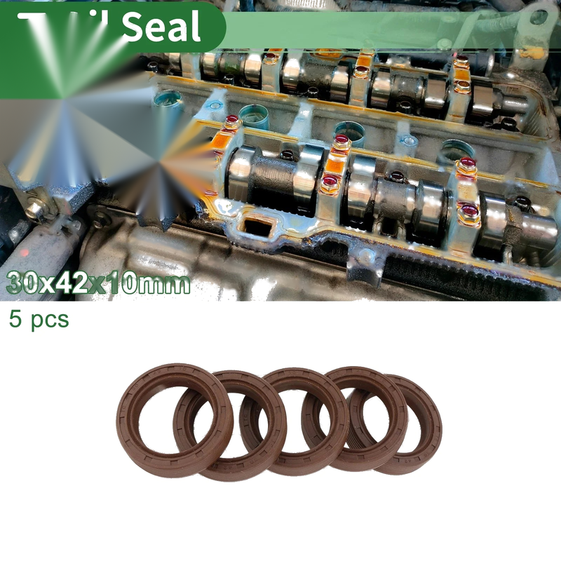 Car Oil Seal / 30x42x10mm 5 Pcs / FKM Rubber