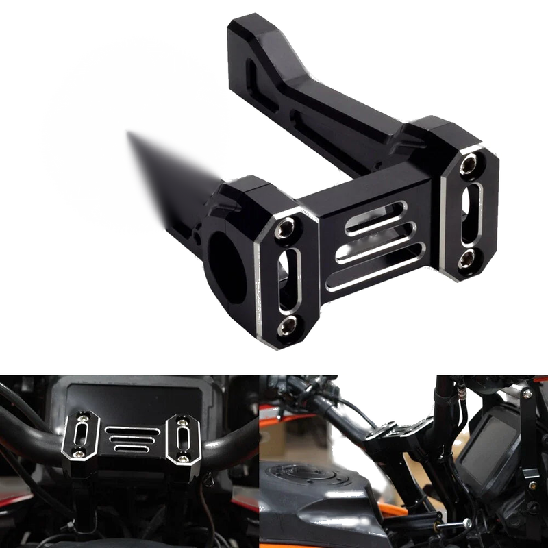 Harley Pan America 1250 Tall Handlebar Risers w/Top Clamp Cover (21-23)