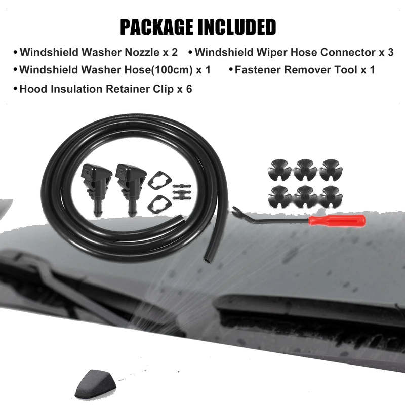 Dodge Caliber 15pcs Front Windshield Washer Nozzle Kit (2007 - 2012)