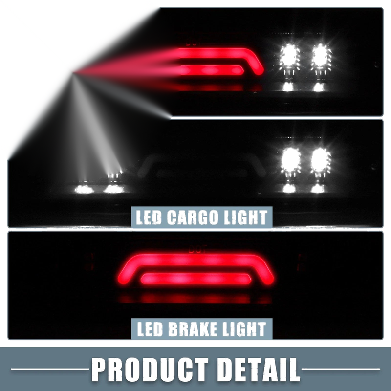 Ford F-150 (2015-2023) Black Housing Smoked Lens High Mount Stop Light