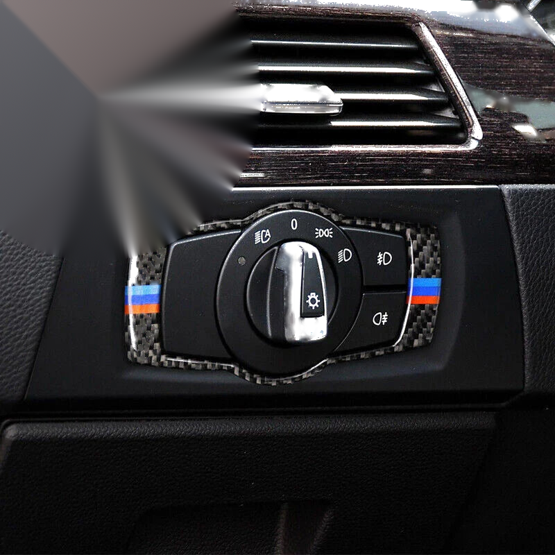 BMW E90 E92 325i 328i 330i 335i M3 Carbon Fiber Headlight Switch Trim (2006-2012)