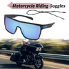 Goggles Motorcycle Riding Blue Lens Black Frame Tri-Acetyl Cellulos TR90