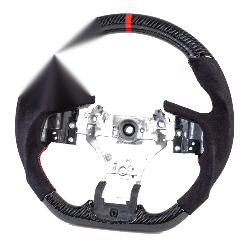 Subaru Legacy Forester Steering Wheel Carbon Flat Bottom Suede (15-17)