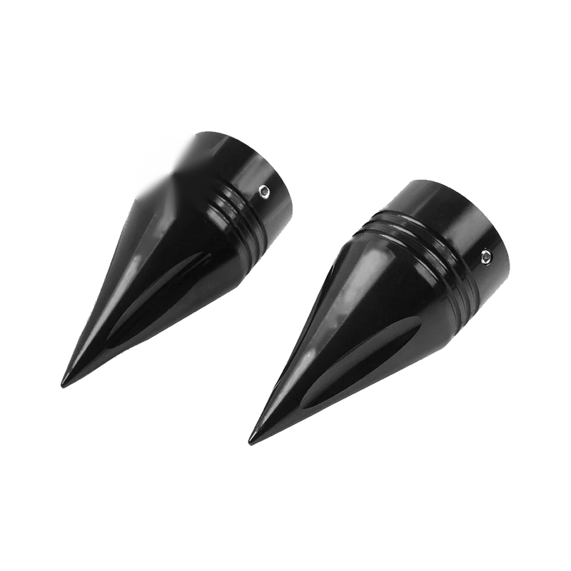 Harley Touring Road Street Glide Dyna Black Front Axle Cap Nut Cover