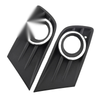 Honda Pilot Front Bumper Fog Light Covers w/Chrome Ring (2012-2015)