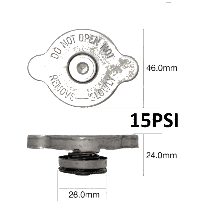 Radiator Cap 15psi 100kPa Small Japanese Bayonet Metal Type