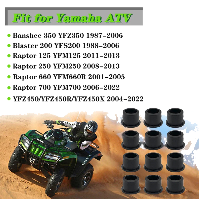 Yamaha Raptor 250 YFM250 YFM250R 12 A Arm Bushings Set (2008–2013)