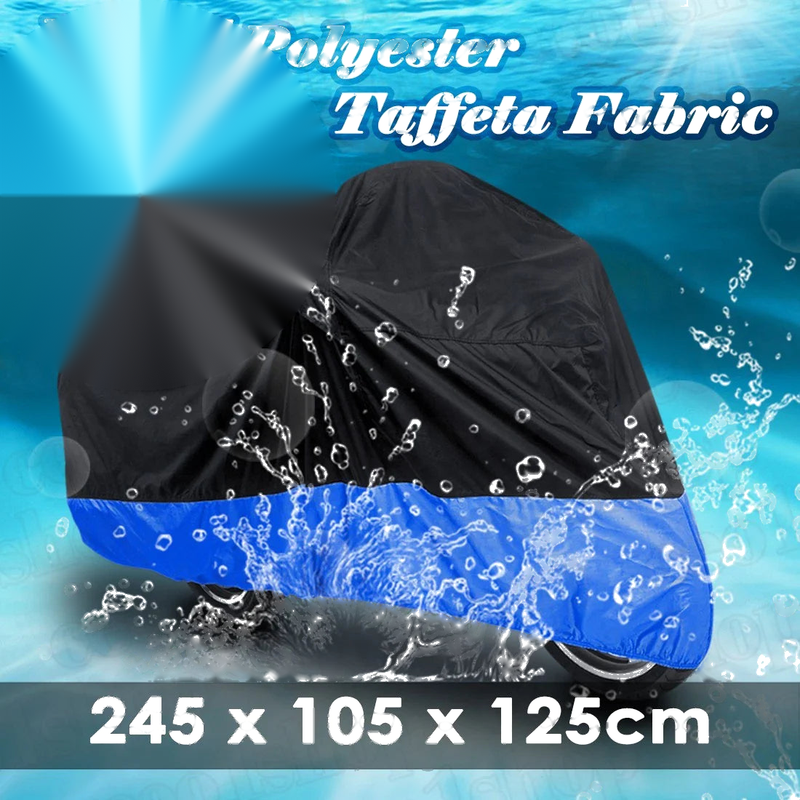 Ducati Monster 620 696 796 900 1000 S2R XL 180T Black+Blue Motorcycle Cover