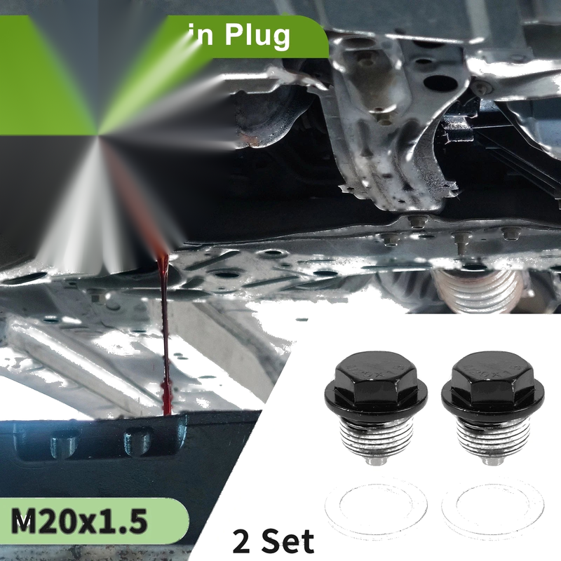 Car Motorcycle Oil Drain Plug M20x1.5 2 x Aluminum With Gasket