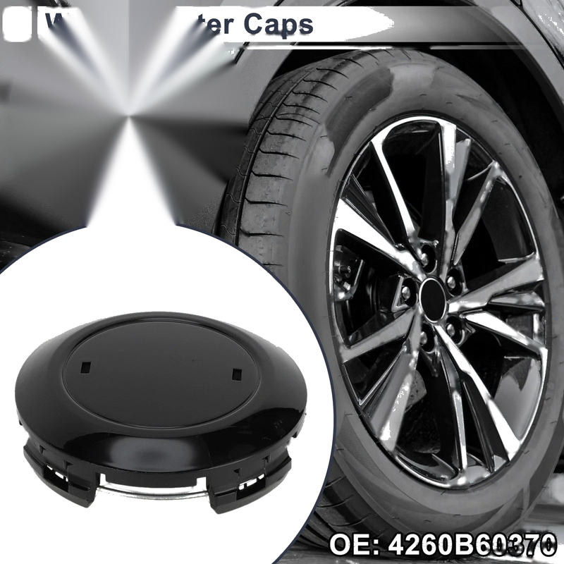 Toyota Land Cruiser (2016-2021) Black Plastic 1 Pc Wheel Center Cap